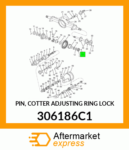 PIN, COTTER ADJUSTING RING LOCK 306186C1