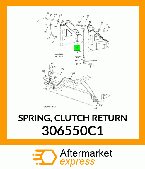 SPRING, CLUTCH RETURN 306550C1