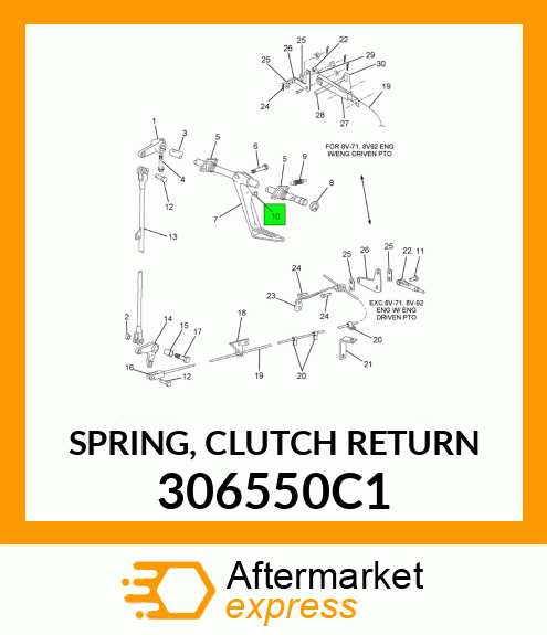 SPRING, CLUTCH RETURN 306550C1