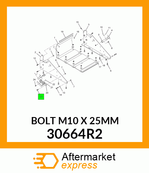 BOLT M10 X 25MM 30664R2