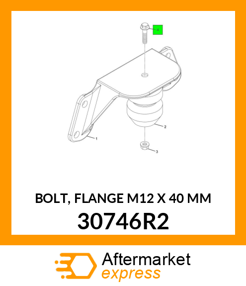 BOLT, FLANGE M12 X 40 MM 30746R2