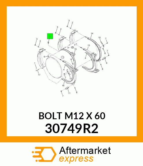 BOLT M12 X 60 30749R2