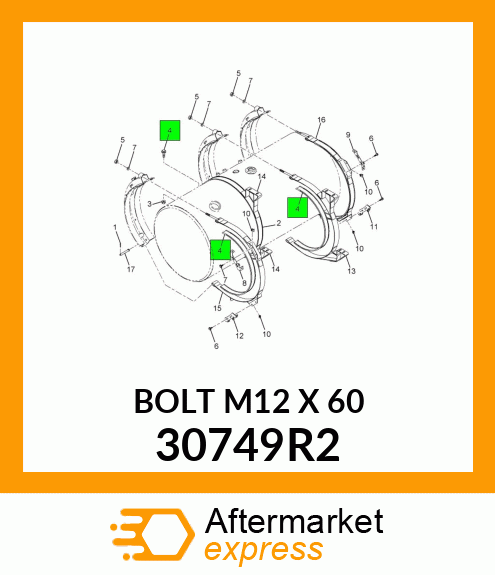 BOLT M12 X 60 30749R2