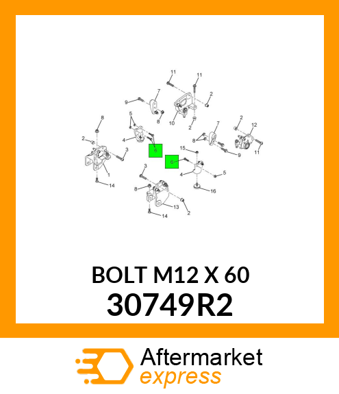 BOLT M12 X 60 30749R2