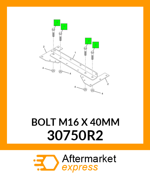 BOLT M16 X 40MM 30750R2