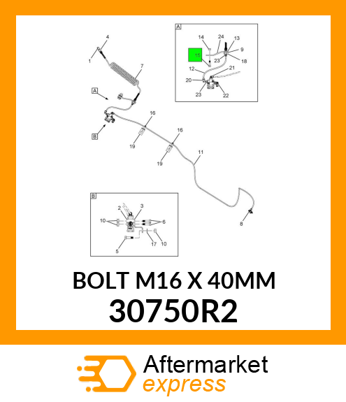 BOLT M16 X 40MM 30750R2