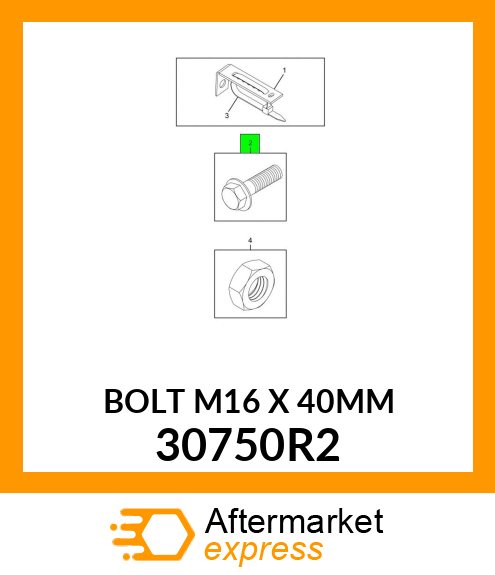 BOLT M16 X 40MM 30750R2