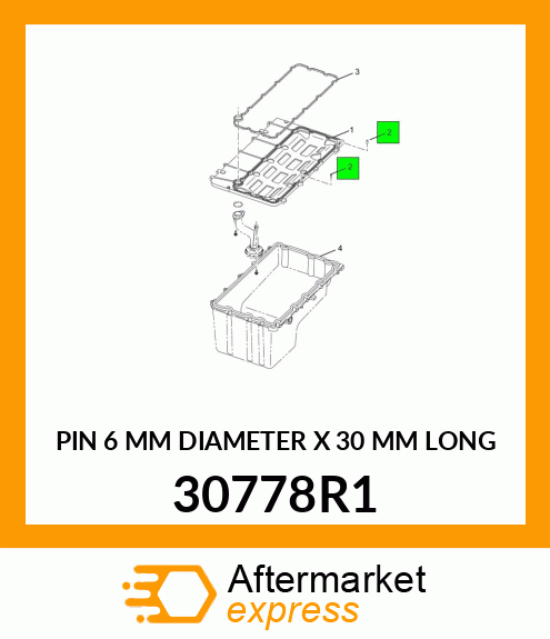 PIN 6 MM DIAMETER X 30 MM LONG 30778R1