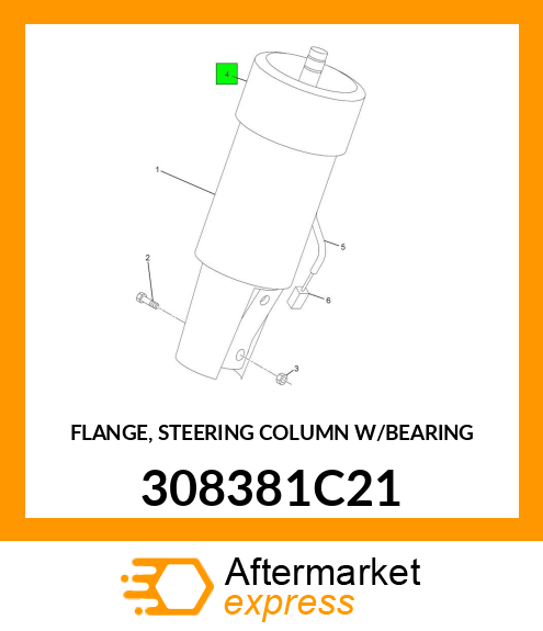FLANGE, STEERING COLUMN W/BEARING 308381C21