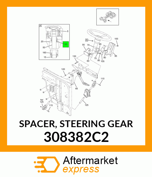 SPACER, STEERING GEAR 308382C2