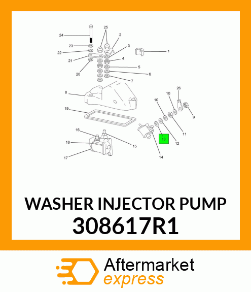 WASHER INJECTOR PUMP 308617R1