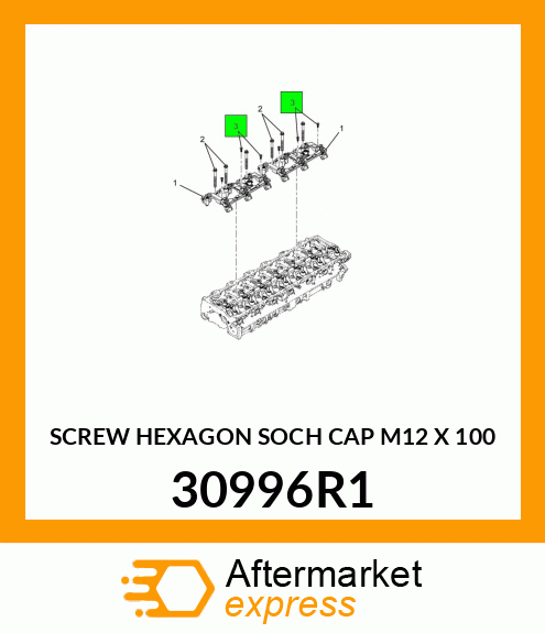 SCREW HEXAGON SOCH CAP M12 X 100 30996R1