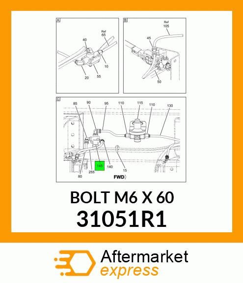 BOLT M6 X 60 31051R1