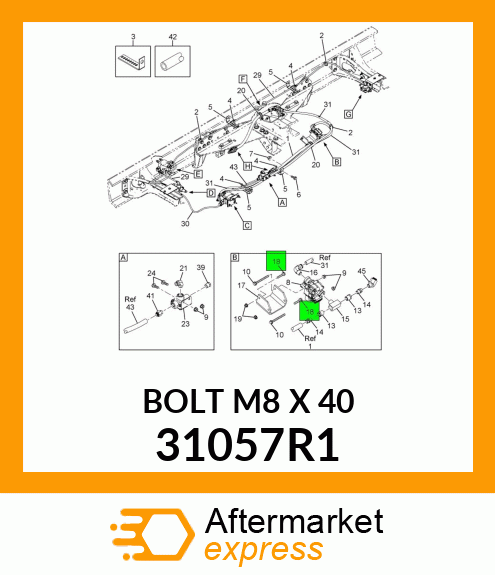 BOLT M8 X 40 31057R1