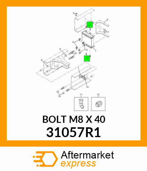 BOLT M8 X 40 31057R1