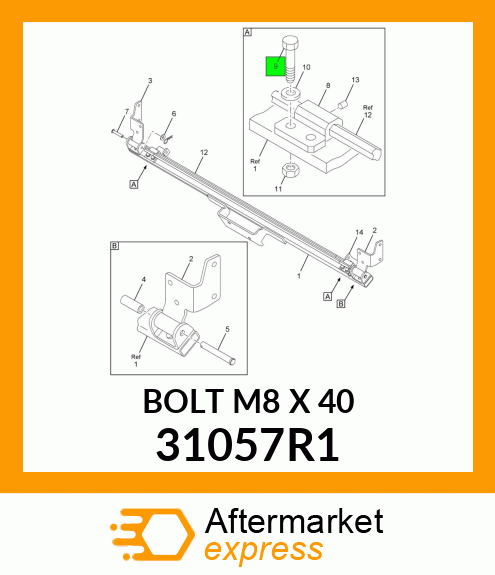 BOLT M8 X 40 31057R1