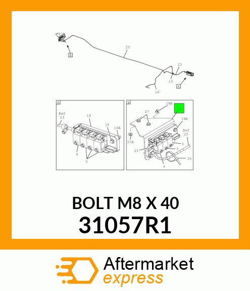 BOLT M8 X 40 31057R1