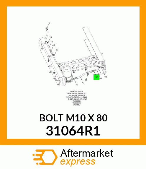 BOLT M10 X 80 31064R1