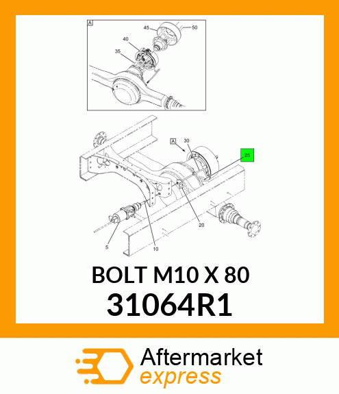 BOLT M10 X 80 31064R1