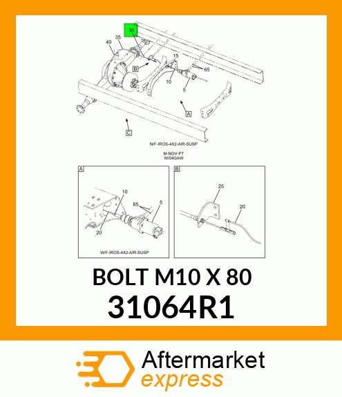 BOLT M10 X 80 31064R1