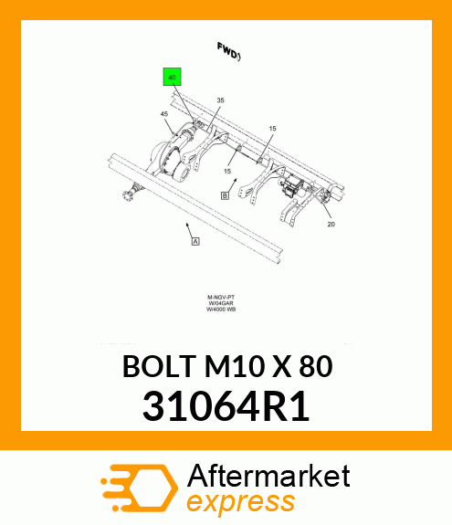 BOLT M10 X 80 31064R1