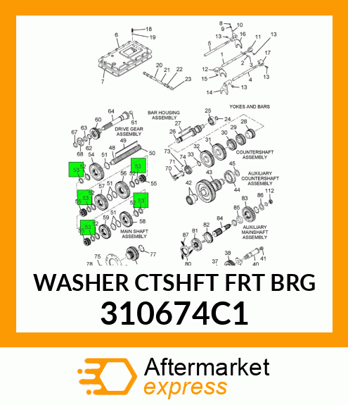 WASHER CTSHFT FRT BRG 310674C1