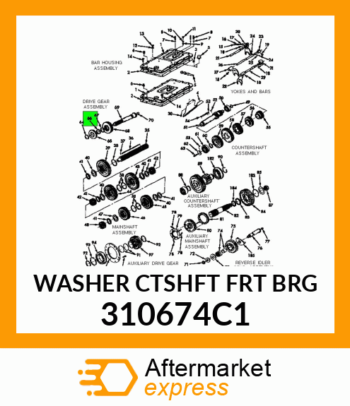 WASHER CTSHFT FRT BRG 310674C1