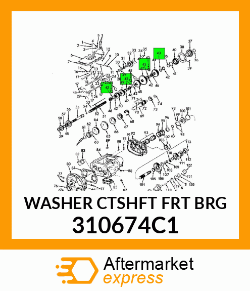 WASHER CTSHFT FRT BRG 310674C1