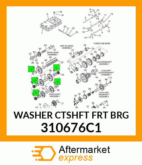 WASHER CTSHFT FRT BRG 310676C1