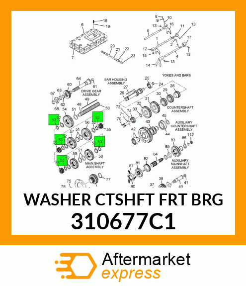 WASHER CTSHFT FRT BRG 310677C1