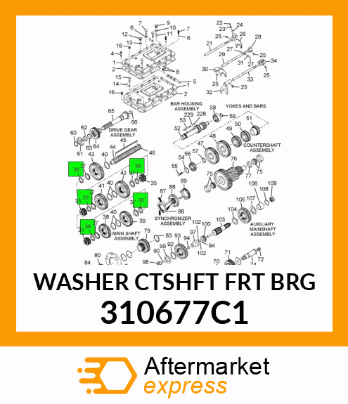 WASHER CTSHFT FRT BRG 310677C1