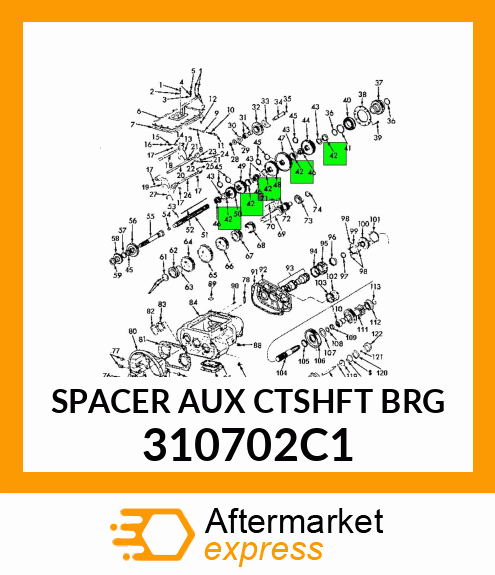 SPACER AUX CTSHFT BRG 310702C1