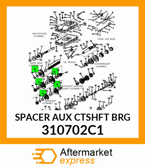 SPACER AUX CTSHFT BRG 310702C1