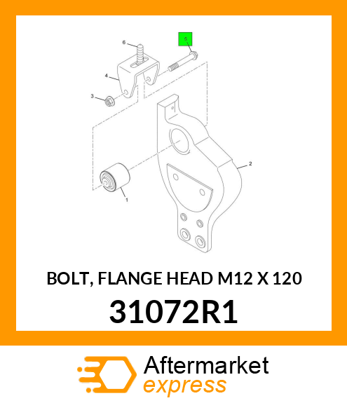 BOLT, FLANGE HEAD M12 X 120 31072R1