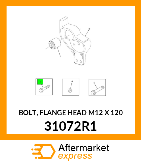 BOLT, FLANGE HEAD M12 X 120 31072R1