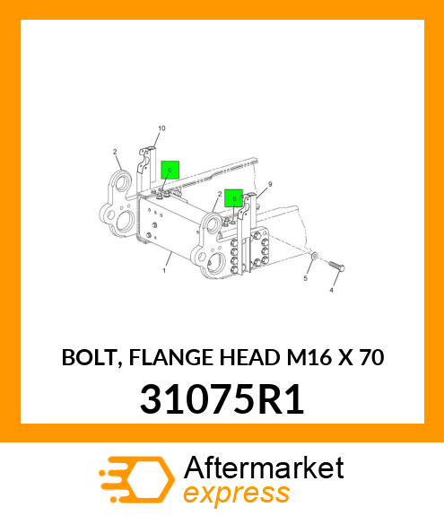 BOLT, FLANGE HEAD M16 X 70 31075R1