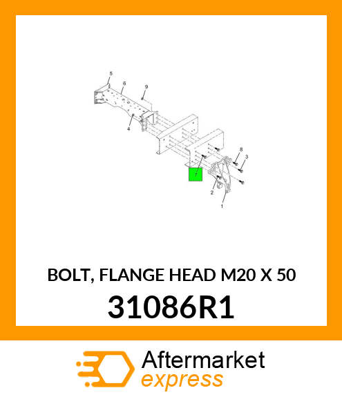 BOLT, FLANGE HEAD M20 X 50 31086R1