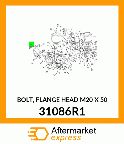 BOLT, FLANGE HEAD M20 X 50 31086R1