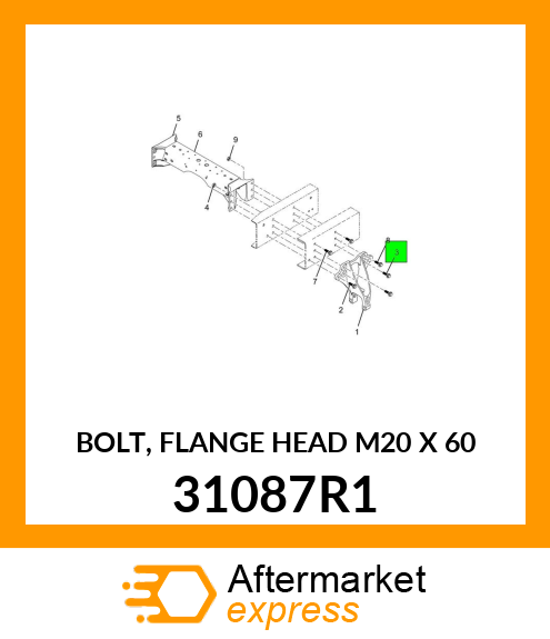 BOLT, FLANGE HEAD M20 X 60 31087R1