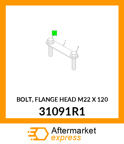 BOLT, FLANGE HEAD M22 X 120 31091R1