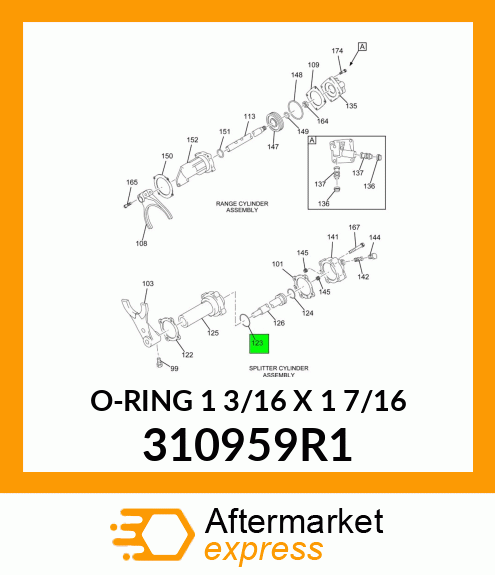 O-RING 1 3/16" X 1 7/16" 310959R1