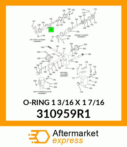 O-RING 1 3/16" X 1 7/16" 310959R1