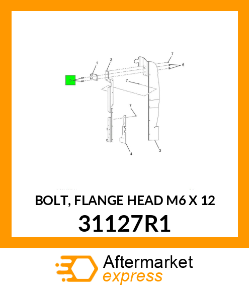 BOLT, FLANGE HEAD M6 X 12 31127R1