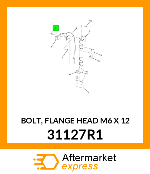 BOLT, FLANGE HEAD M6 X 12 31127R1