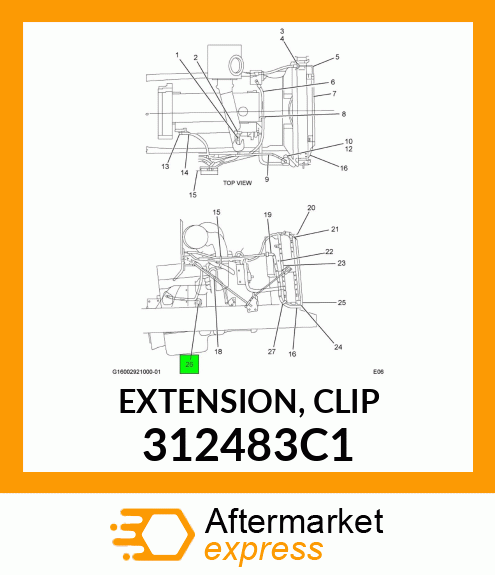 EXTENSION, CLIP 312483C1