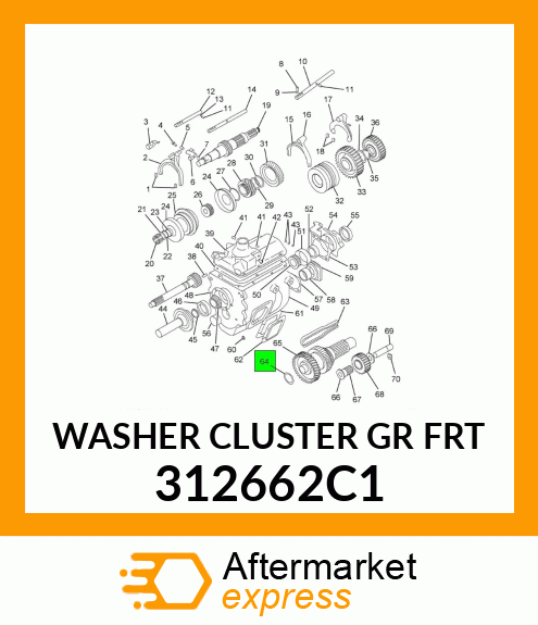 WASHER CLUSTER GR FRT 312662C1