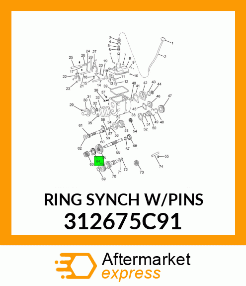 RING SYNCH W/PINS 312675C91