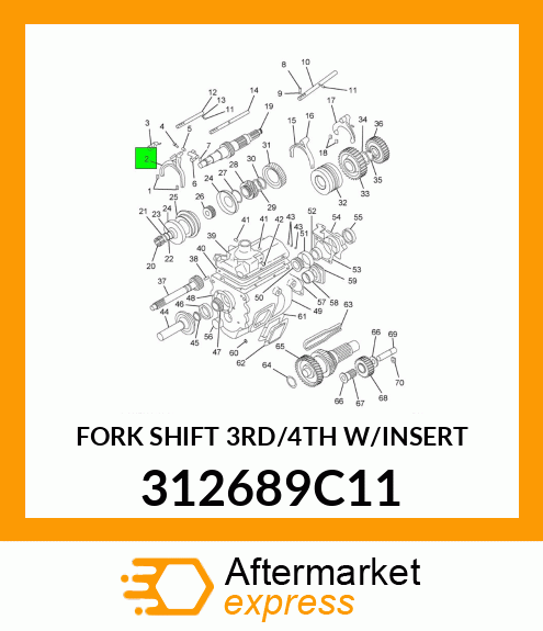 FORK SHIFT 3RD/4TH W/INSERT 312689C11