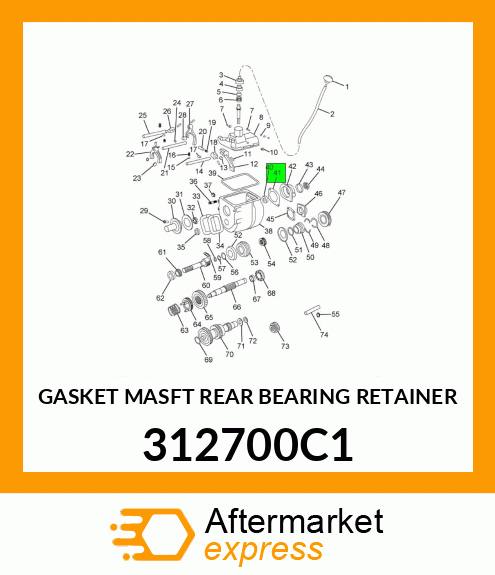 GASKET MASFT REAR BEARING RETAINER 312700C1