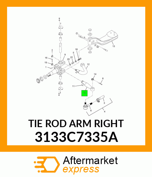 TIE ROD ARM RIGHT 3133C7335A